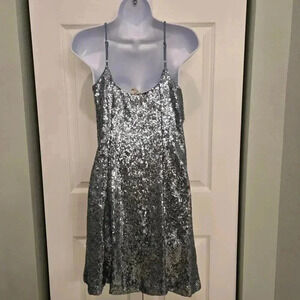 Melrose & Market Blue sequins mini dress Size small